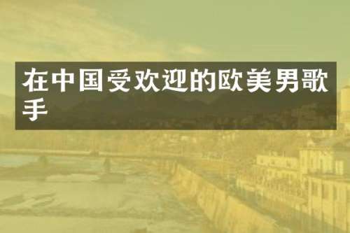 在中国受欢迎的欧美男歌手