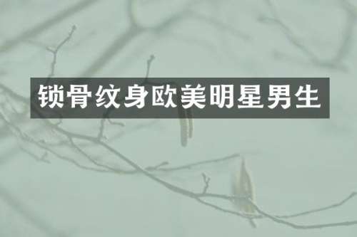 锁骨纹身欧美明星男生
