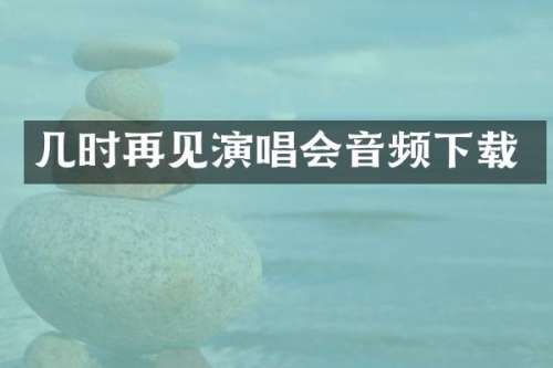 几时再见演唱会音频下载