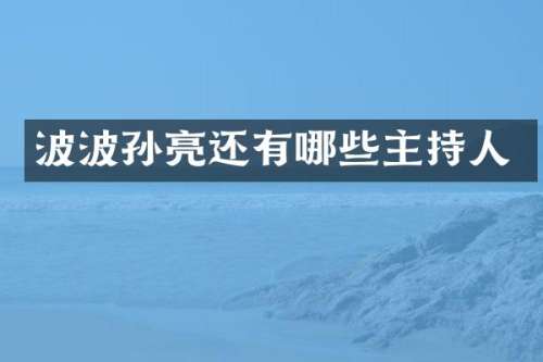 波波孙亮还有哪些主持人