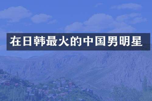 在日韩最火的中国男明星