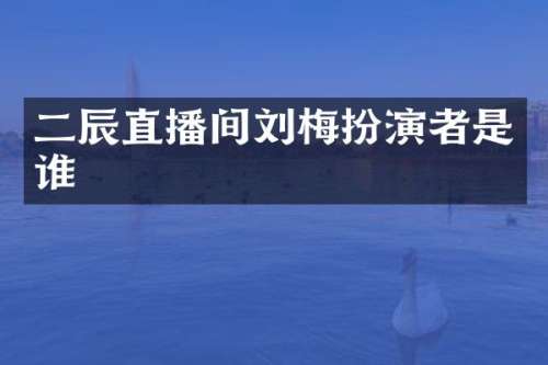 二辰直播间刘梅扮演者是谁