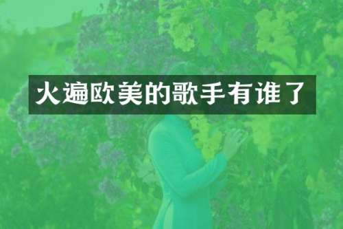 火遍欧美的歌手有谁了