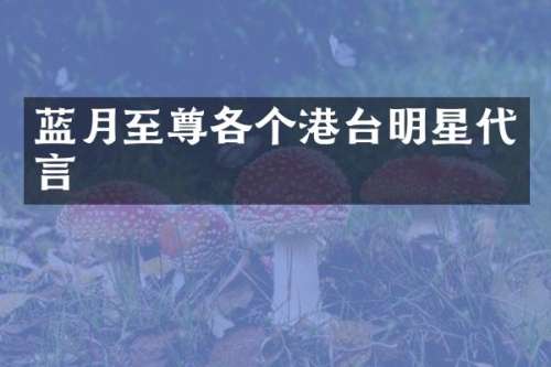 蓝月至尊各个港台明星代言