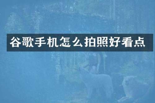 谷歌手机怎么拍照好看点