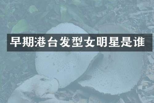 早期港台发型女明星是谁