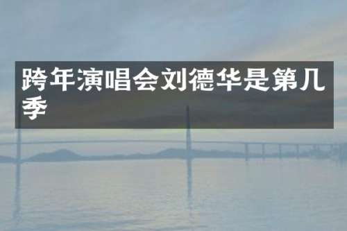 跨年演唱会刘德华是第几季