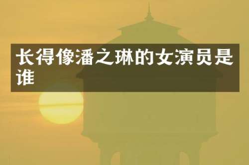 长得像潘之琳的女演员是谁