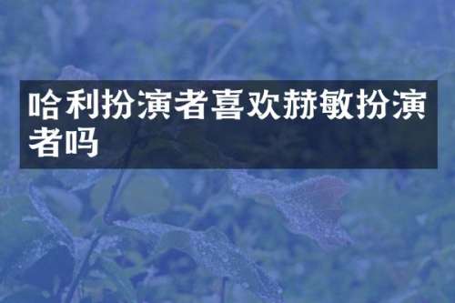 哈利扮演者喜欢赫敏扮演者吗