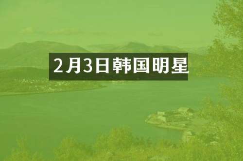 2月3日韩国明星