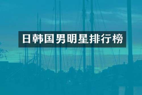 日韩国男明星排行榜
