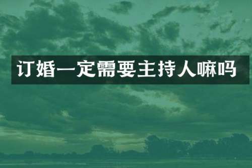 订婚一定需要主持人嘛吗