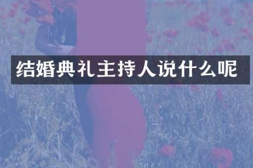 结婚典礼主持人说什么呢