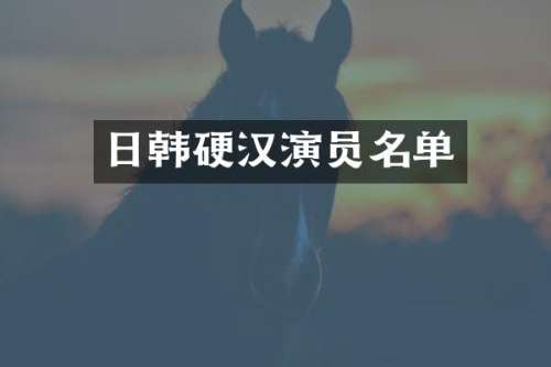日韩硬汉演员名单