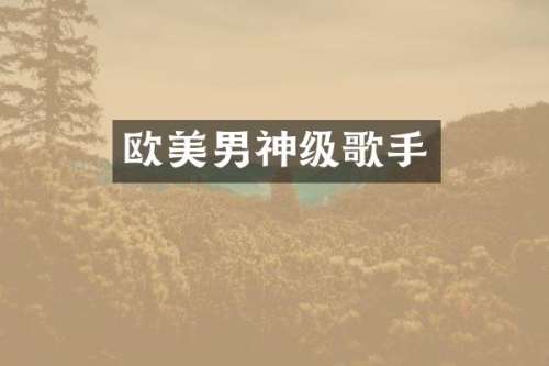 欧美男神级歌手