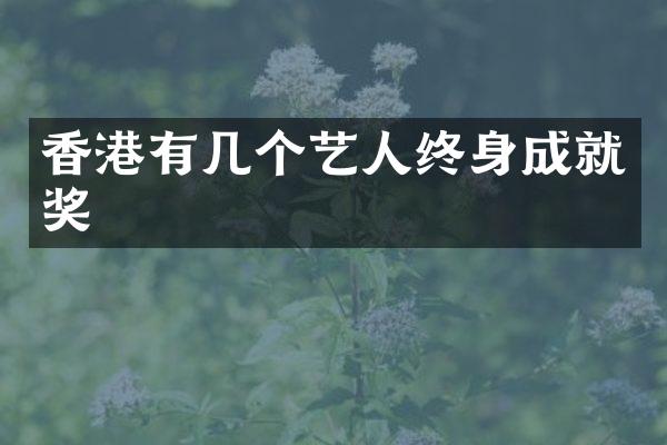 香港有几个艺人终身成就奖