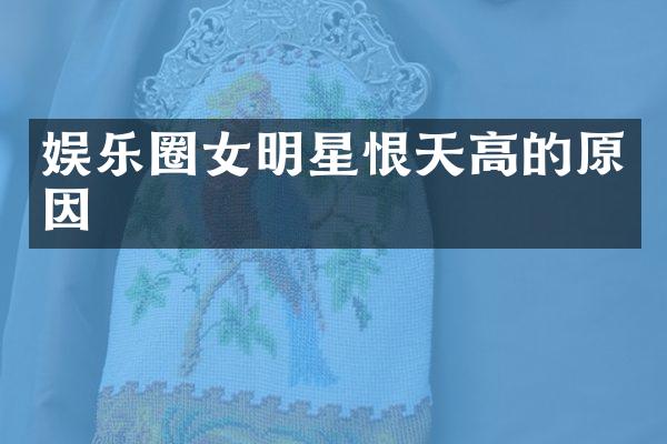 娱乐圈女明星恨天高的原因