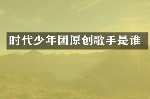 时代少年团原创歌手是谁
