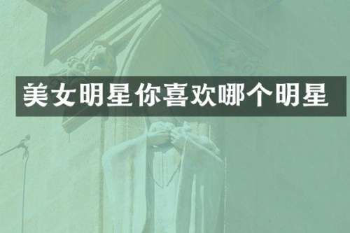 明星你喜欢哪个明星