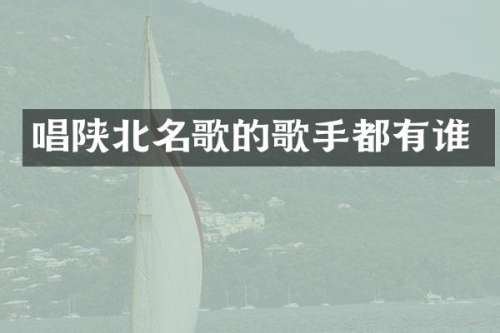 唱陕北名歌的歌手都有谁
