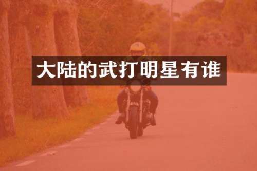 大陆的武打明星有谁