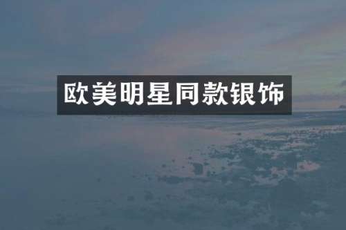 欧美明星同款银饰