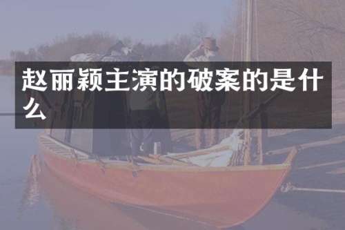 赵丽颖主演的的是什么