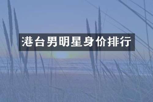 港台男明星身价排行
