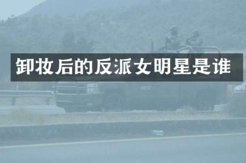 卸妆后的反派女明星是谁