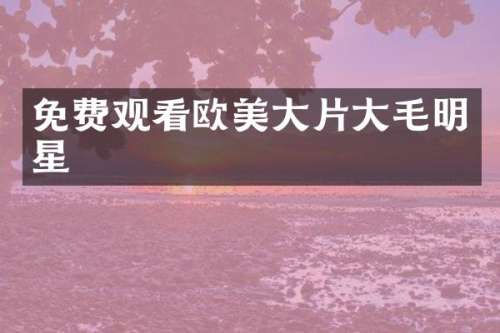 免费观看欧美大片大星