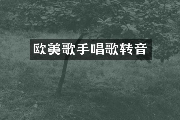 欧美歌手唱歌转音
