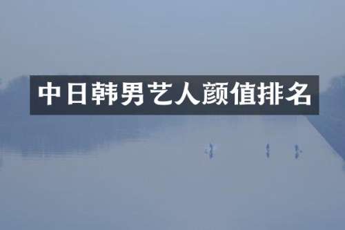 中日韩男艺人颜值排名