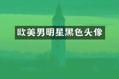 欧美男明星黑色头像