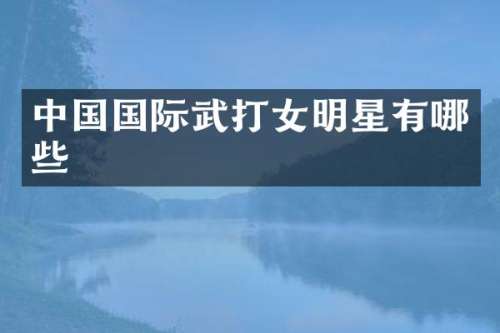 中国国际武打女明星有哪些
