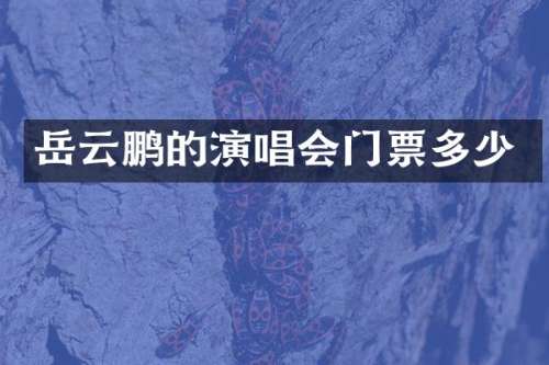 岳云鹏的演唱会门票多少