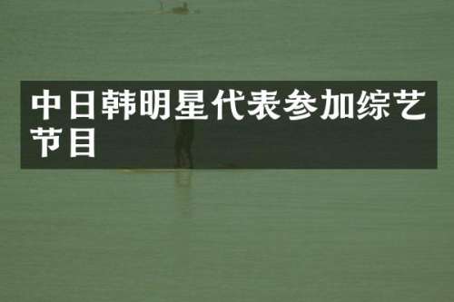 中日韩明星代表参加综艺节目