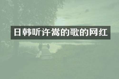 日韩听许嵩的歌的网红