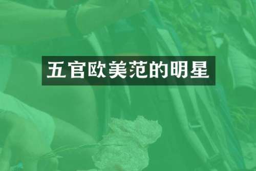 五官欧美范的明星