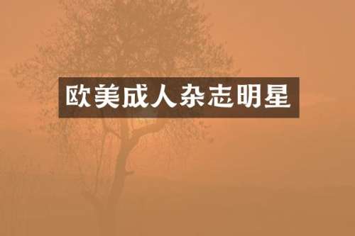欧美成人杂志明星