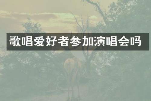 歌唱爱好者参加演唱会吗