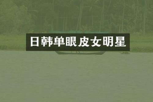 日韩单眼皮女明星