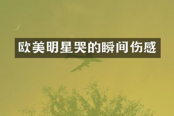 欧美明星哭的瞬间伤感