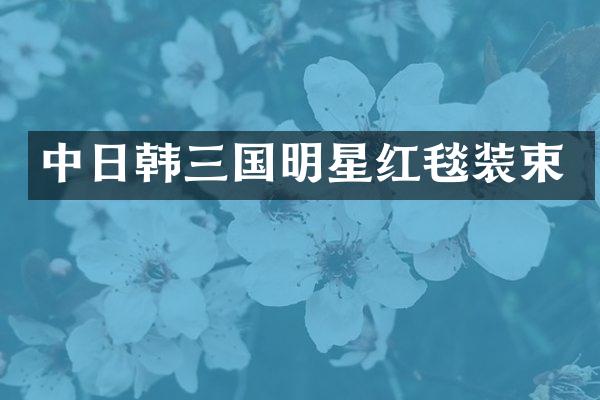 中日韩三国明星红毯装束