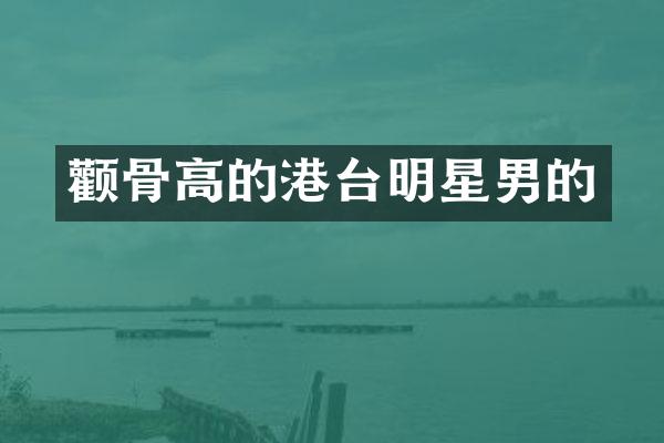 颧骨高的港台明星男的