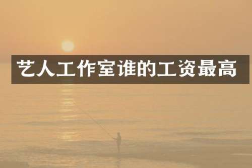 艺人工作室谁的工资最高