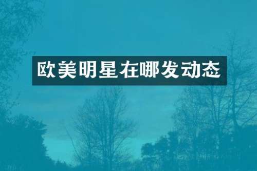 欧美明星在哪发动态
