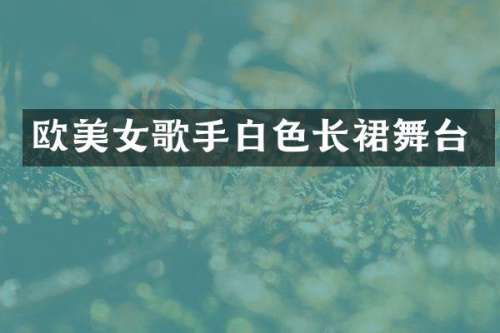 欧歌手白色长裙舞台