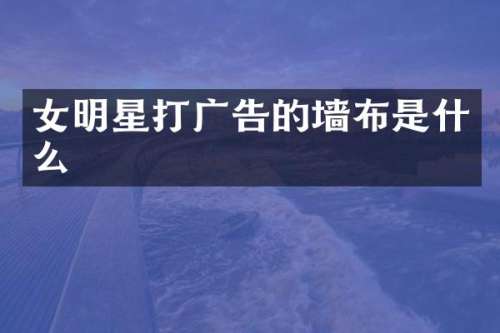 女明星打广告的墙布是什么