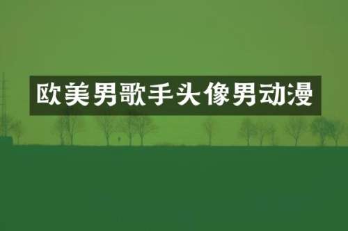 欧美男歌手头像男动漫