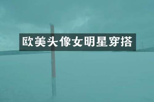 欧美头像女明星穿搭
